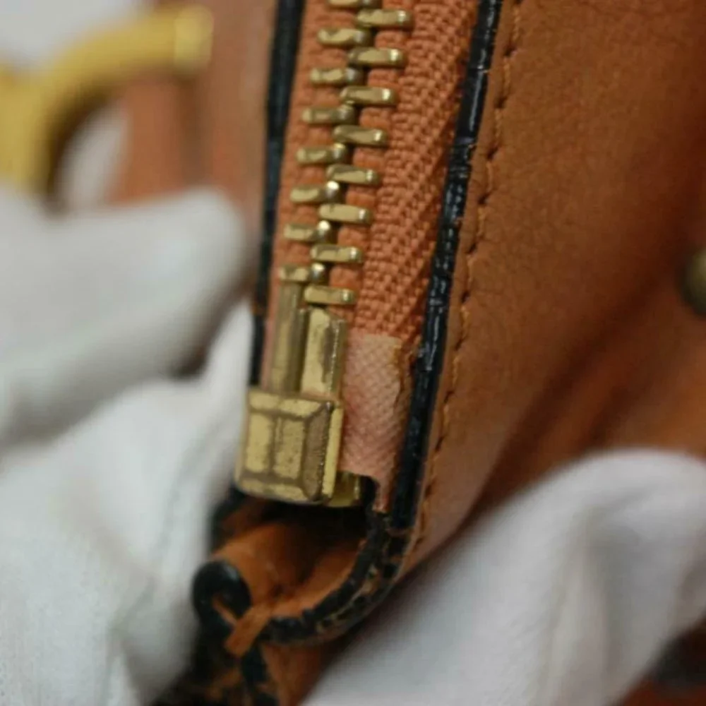 Auth Chloe Marcie Medium Shoulder Bag Leather Bron - Picture 11 of 16